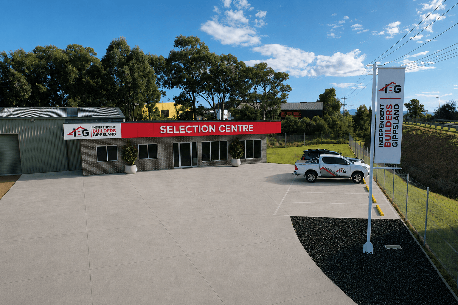 Independent Builders Gippsland Colour Selection Centre exterior in Bairnsdale