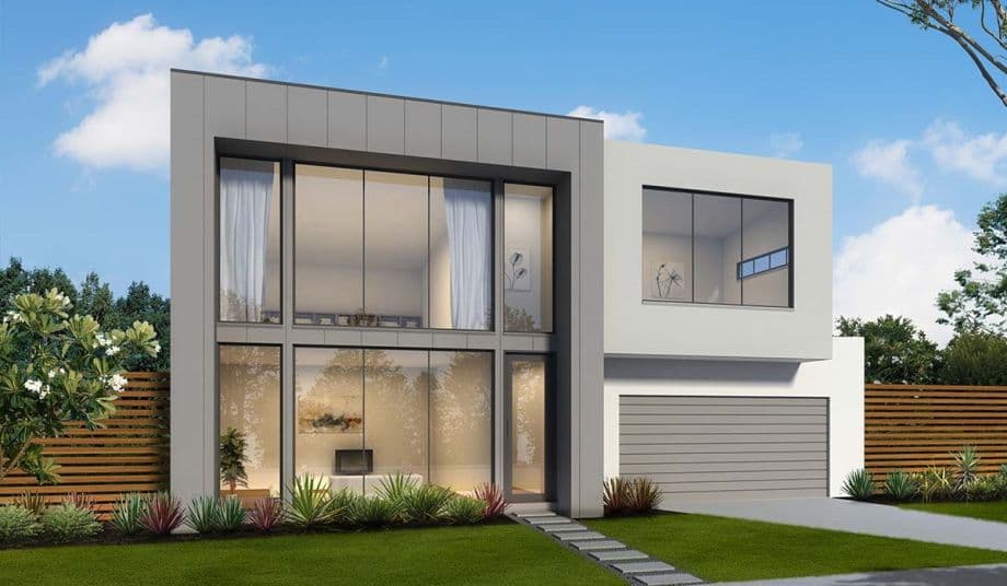 Belmont house plan facade