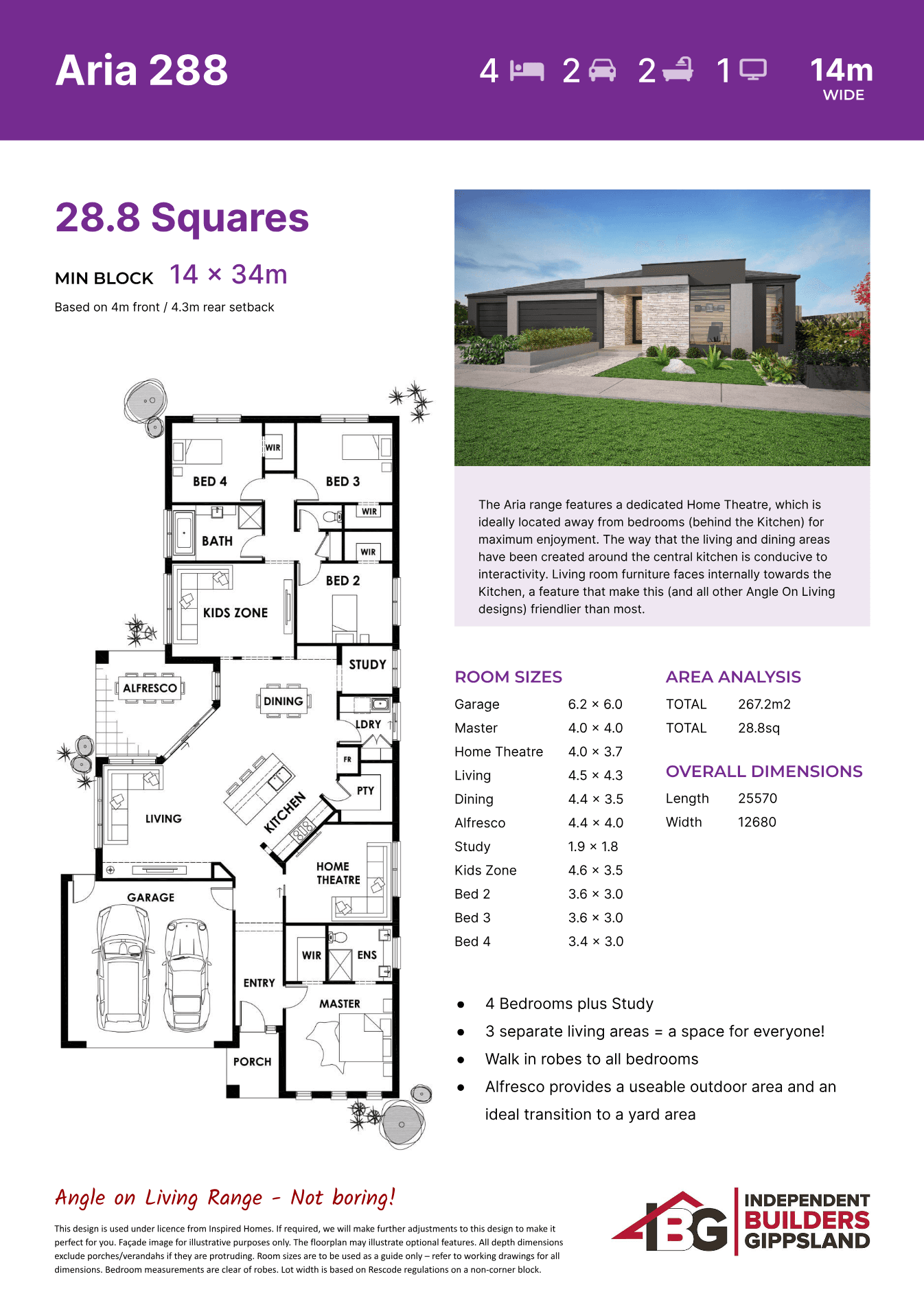 Aria 288 (Left) plan preview