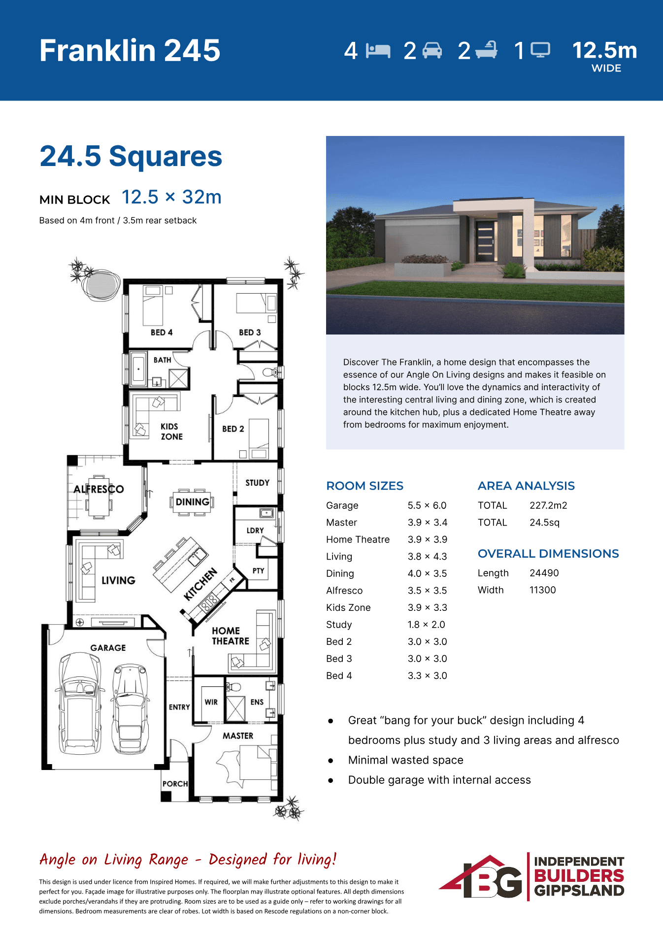 Franklin 245 (Left) plan preview