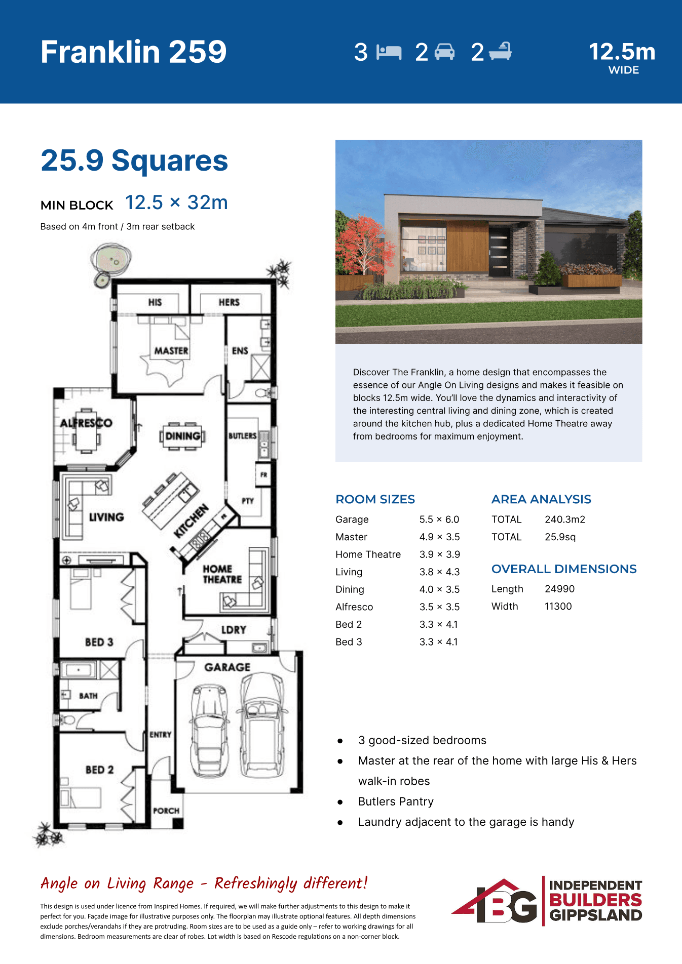 Franklin 259 (Left) plan preview