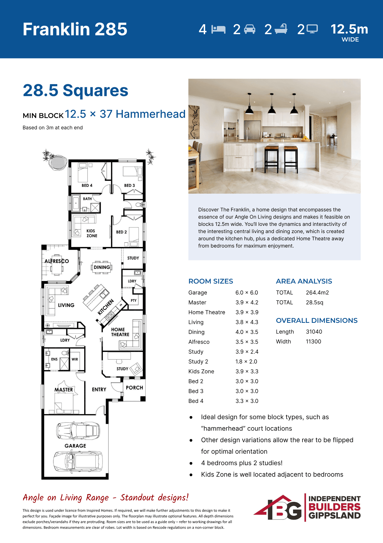Franklin 285 (Left) plan preview