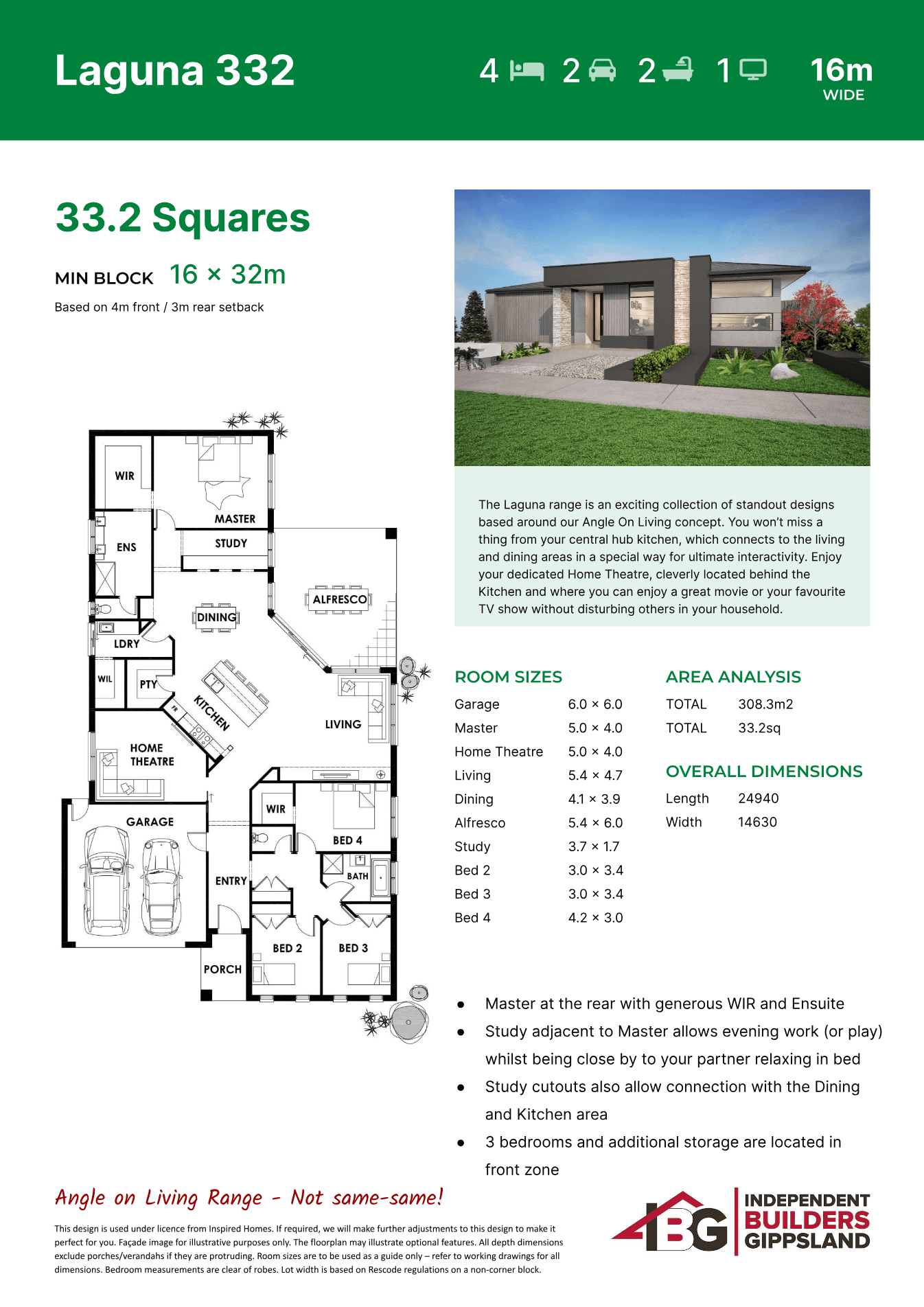 Laguna 332 (Left) plan preview