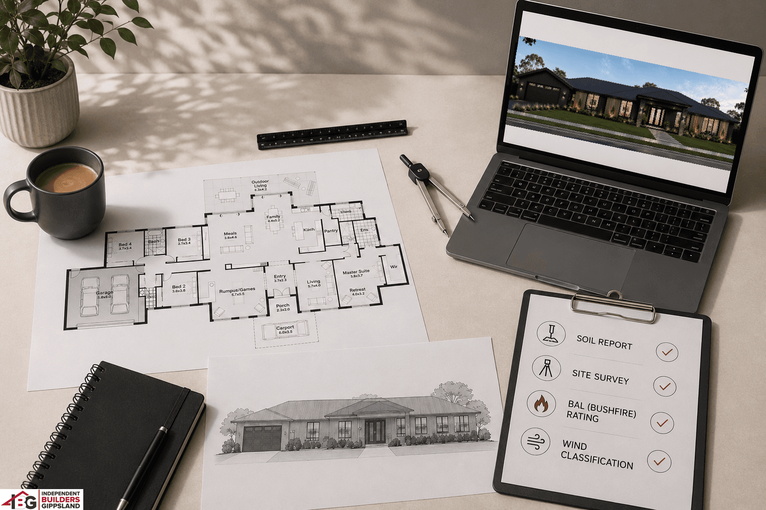 Plans, facade and compliance documents used during design development