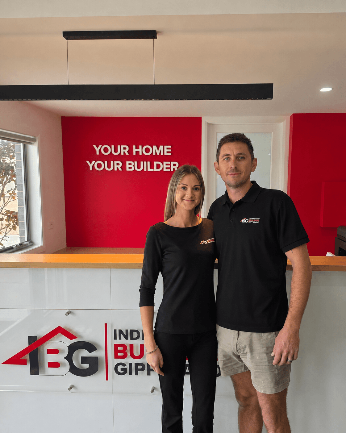Independent Builders Gippsland team helping a client in the Colour Selection Centre